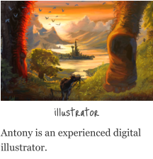 illustrator Antony is an experienced digital illustrator.