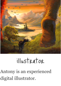 illustrator Antony is an experienced digital illustrator.